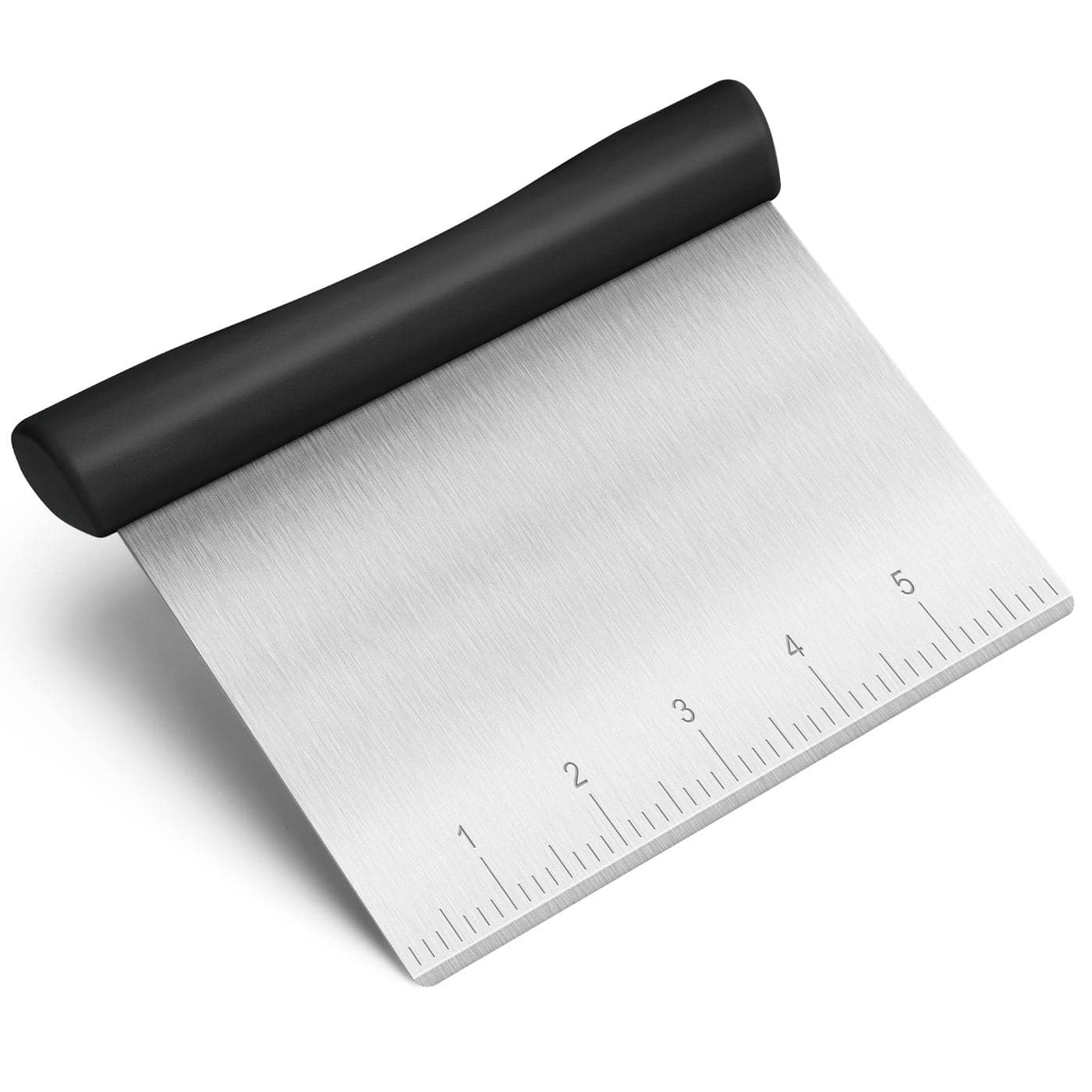 Rainspire Bench Scraper Stainless Steel Dough Scraper Pastry Scraper Pizza and Dough Cutter MultiPurpose ScraperChopper Pizza Cutter Food Chopper Baking Supplies Kitchen Gadgets Black