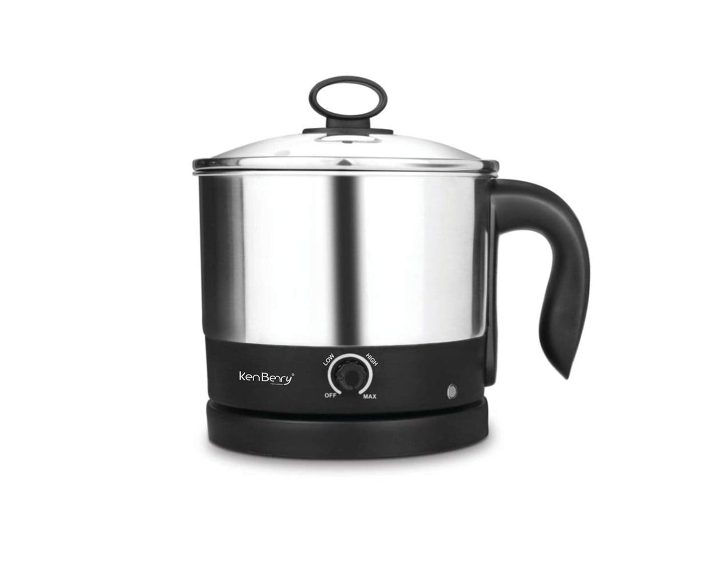 KenBerry Handy Cook Multipurpose Stainless Steel Electric Kettle | Multi Kettle | Multi Cooker | Travel Kettle | Make Infant Food, Instant Food, Tea, (1.5 L, Steel), 600 Watts