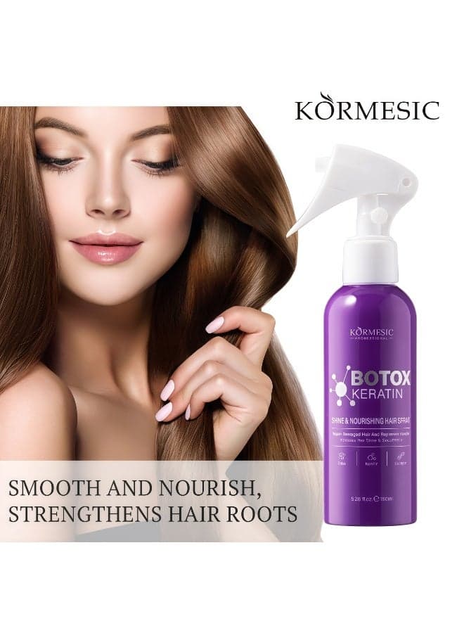 KORMESIC Shine Protective Spray 150ml | The Final Step in Hair and Makeup: Keratin Protection, Anti-static and Heat Damage Prevention