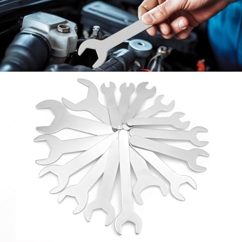 Biqing Thin Wrench Set Metric 2mmSlim Wrench Set Including 4578111213151719222314162722 for Automobile Repair 16PCS