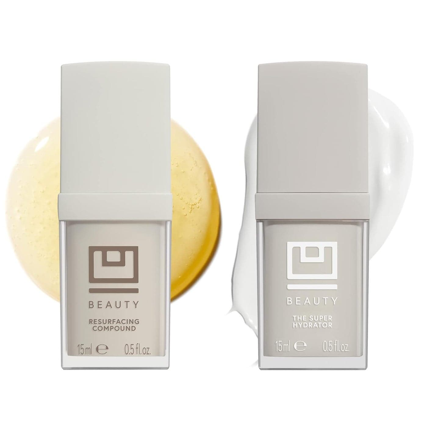 U Beauty The U Beauty Duo Resurfacing Compound SUPER Hydrator Set Vitamin C E Retinol Hyaluronic Acid Moisturizing Face Serum Duo for Smooth Hydrated and Softer Skin Set of 2 05 fl oz