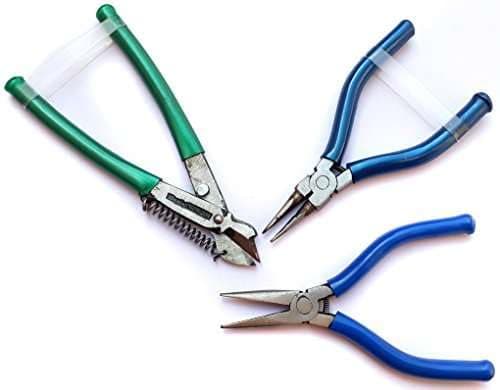 Mini Nose Plier Mini Round Nose Plier CutterJewellery Making Pliers and Cutter 3Pcs Combo