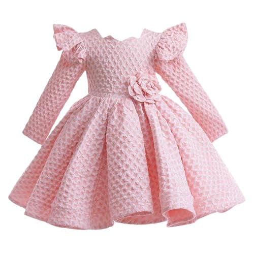 Hopscotch Girls Polyester Blend Party Dresses In Pink Color For Ages 3-4 Years (ZHG-4638168)