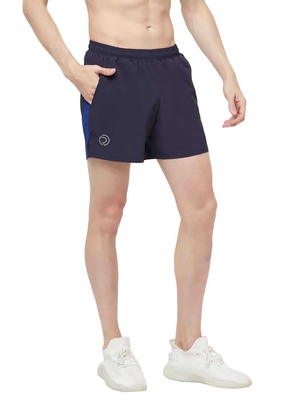TRUEREVO Men's 5 inch Dry Fit Sports Running Reflective Shorts with 2 Side Pockets and Zipper Back Pocket | Jogging & Gym Shorts for Men Workout | Activewear for Running, Sports, Training & Fitness
