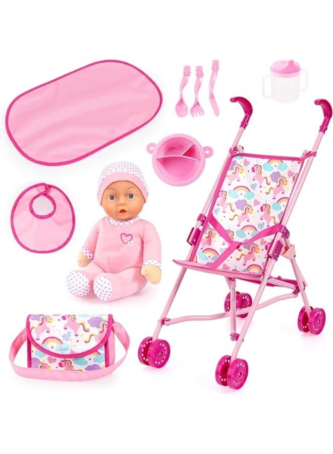 Bayer Dolls Buggy Set With 30Cm Doll & Accessories 30585AB