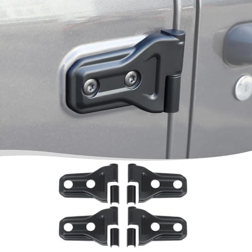 Voodonala for Jeep Wrangler JL JT 2Doors 4XE 20182024 Car Door Hinge Cover Compatible with Jeep Wrangler JL JT 4XE 2Doors 2018 2019 2020 2021 2022 2023 2024 Matte BlackABS8PcsSet