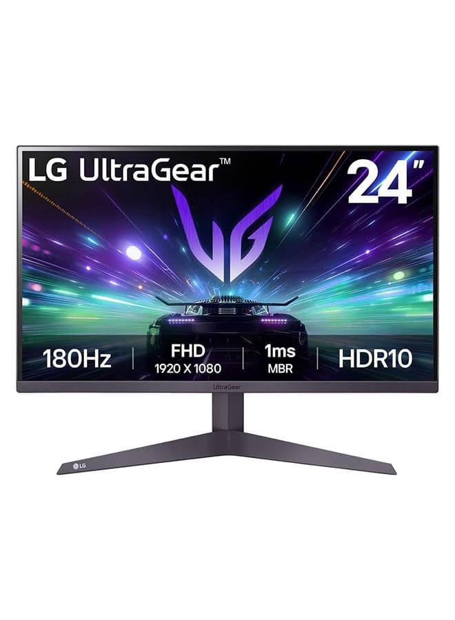 24 UltraGear™ FHD 180Hz Gaming Monitor, 1ms MBR, HDR 10, AMD FreeSync™, Dynamic Action Sync, 16:9 Aspect Ratio, 24GS50F-B Black