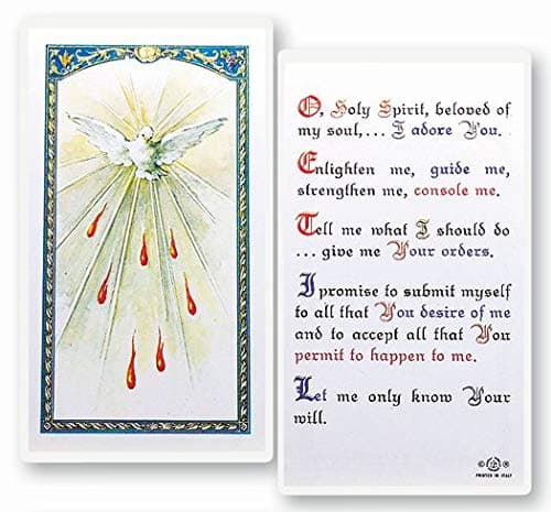 WJ Hirten E24651 Spirit Prayer Clear Holy Cards