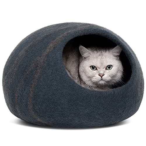 MEOWFIA Premium Felt CAT CAVE Bed Medium Slate Gray