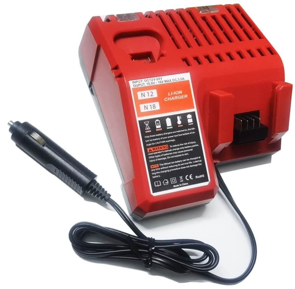 Compatible with Milwaukee 48-59-1810 Vehicle/Car Charger for M12/12V 18V/M18 Battery Charger for 48-11-2401, 48-11-2402, C12 B, C12 BX, M12, M14,M18, M18B, M18B4, M18BX