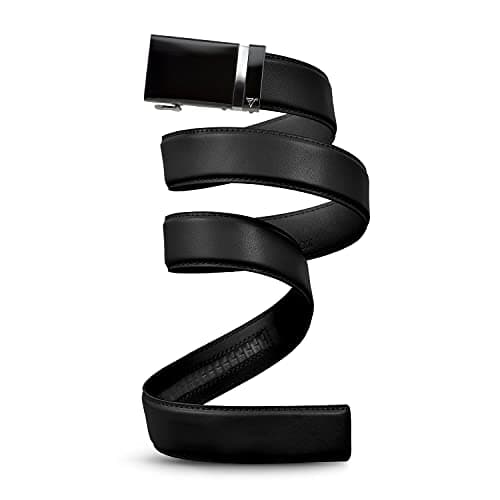 Mission Belt Men's Ratchet Belt - Vader 40 - Black Buckle/Black Leather, Custom (up to 56)