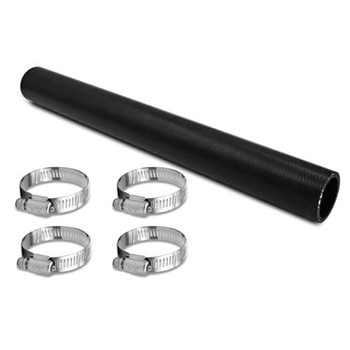 1 12 Gasoline Fuel Filler Neck Hose with 4 Clamps 15 78 Length Gas Tank Hose Replacement 15 ID Straight