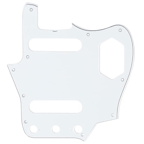 Musiclily Pro 10-Hole 65 60s Vintage Style Guitar Pickguard for Fender American Jaguar, 3Ply Parchment