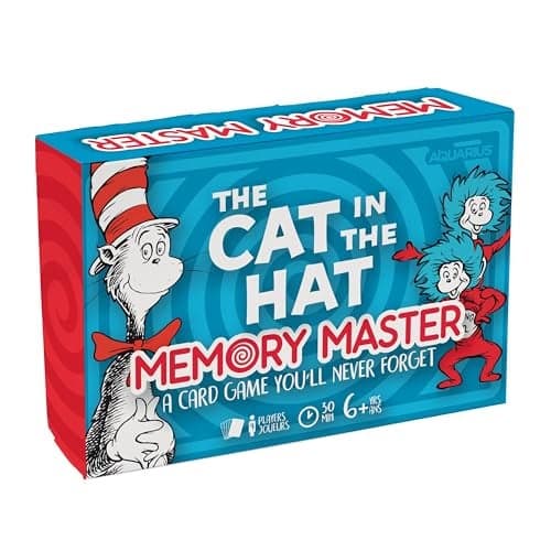 Aquarius Cat in The Hat Memory Master Card Game Fun Family Party Game for Kids Teens Adults Entertaining Game Night Gift Officially Licensed Dr Seuss Merchandise