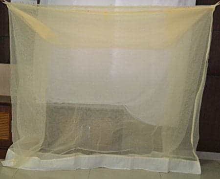 Dreams Double Bed Mosquito net Light Weight (Ivory, 7x7 ft King Size Bed) King Size