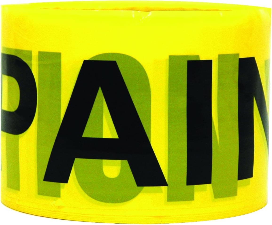Trimaco Caution WET PAINT Plastic Banner Tape 3inch x 300feet