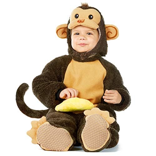 Spooktacular Creations Halloween Toddler Monkey Costume Set with Toy Banana for Infant Kids Baby Halloween Dress Up Safari Themed Parties 3T 34 yrs