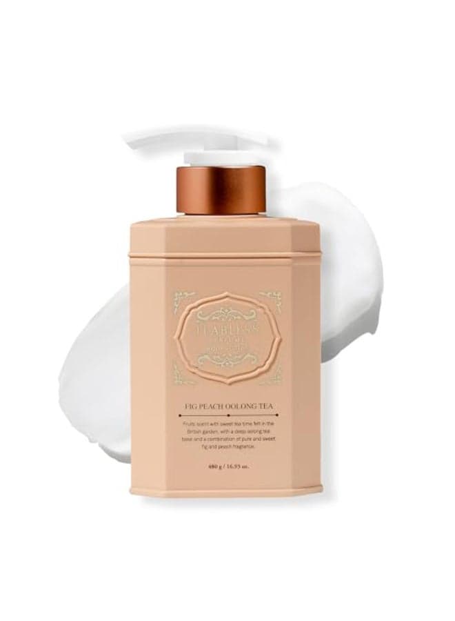 TEABLESS Fig Peach Oolong Tea Perfumed Body Lotion Daily Moisturizer Body Lotion For Dry Skin Sensitive Skin NonGreasy Slow Aging Fig Fruity Scent Korean Skin Care