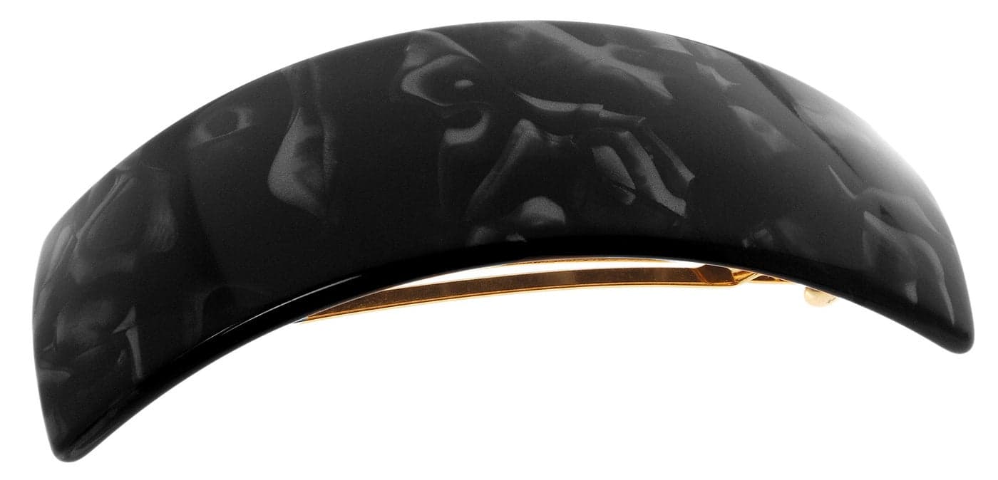 France Luxe Rectangle Volume Barrette - Nacro Black