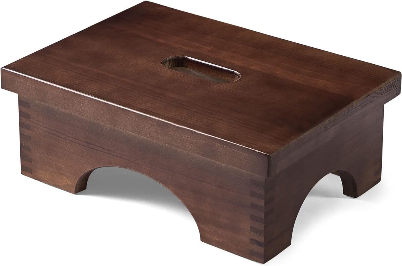 Carpentray Brown Wooden Bedside Step Stool 165 x 118 x 65 Portable One Step Stool