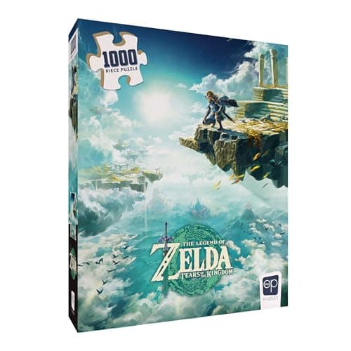 The Legend of Zelda Tears of The Kingdom 1000 Piece Jigsaw Puzzle Collectible Puzzle Featuring Link from The Legend of Zelda Video Game Officially Licensed Nintendo Merchandise