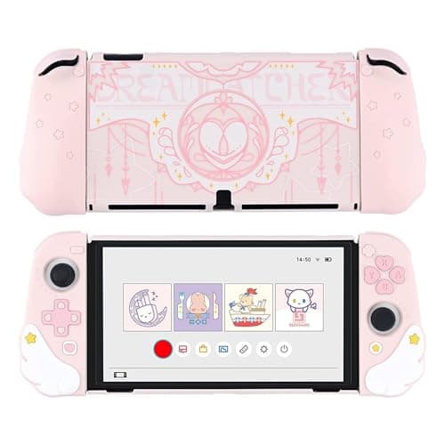 GeekShare Protective Case Compatible with Switch 22017OLED Slim Cover Case with Ergonomic Design for Switch Model Star Wings For Switch OLED