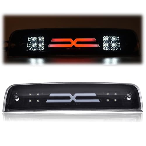 GRAND ORANGE LED 3rd Brake Light Compatible with 2009-2017 Dodge Ram 1500 / Fit 2010-2017 Dodge Ram 2500 3500 3rd Brake Light Cargo Lamp Smoke Lens Black Housing