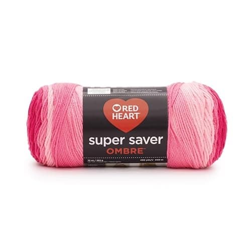 RED HEART E3053966 Super Saver Ombre Yarn Crme De Mint