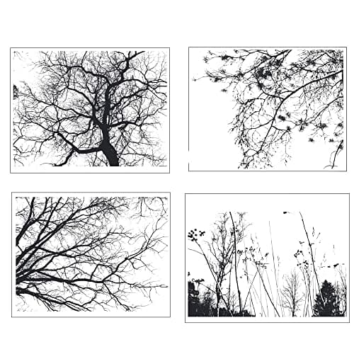 Guirongxin 4 Sheets Tree Branches Shadow Background Transparent Clear Stamp for DIY Fun Making Scrapbooking