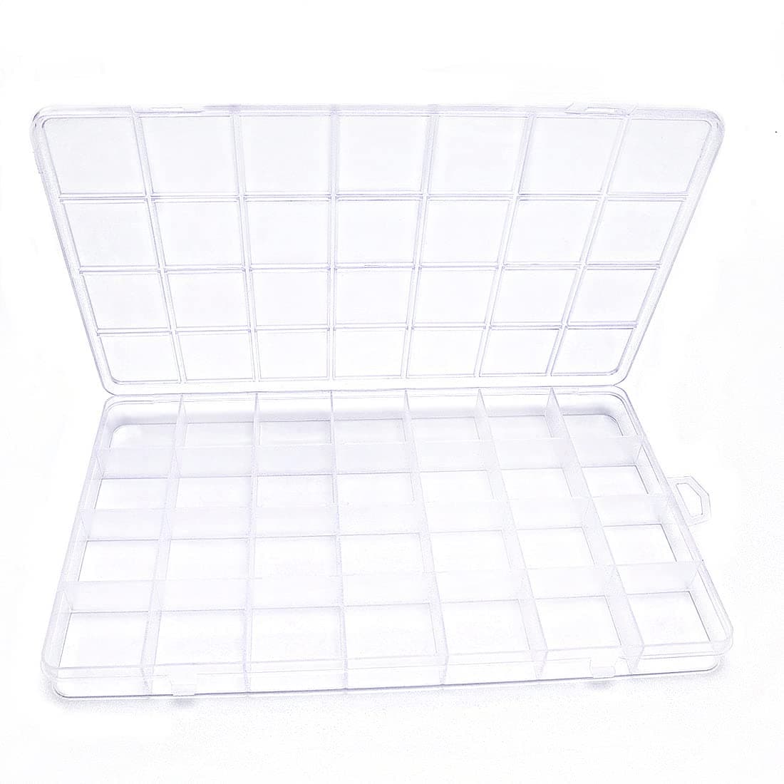 IOOLEEM 28 Grids Plastic Bead Organizer Box Organizer Container Storage Box Dividers for bead arts and crafts