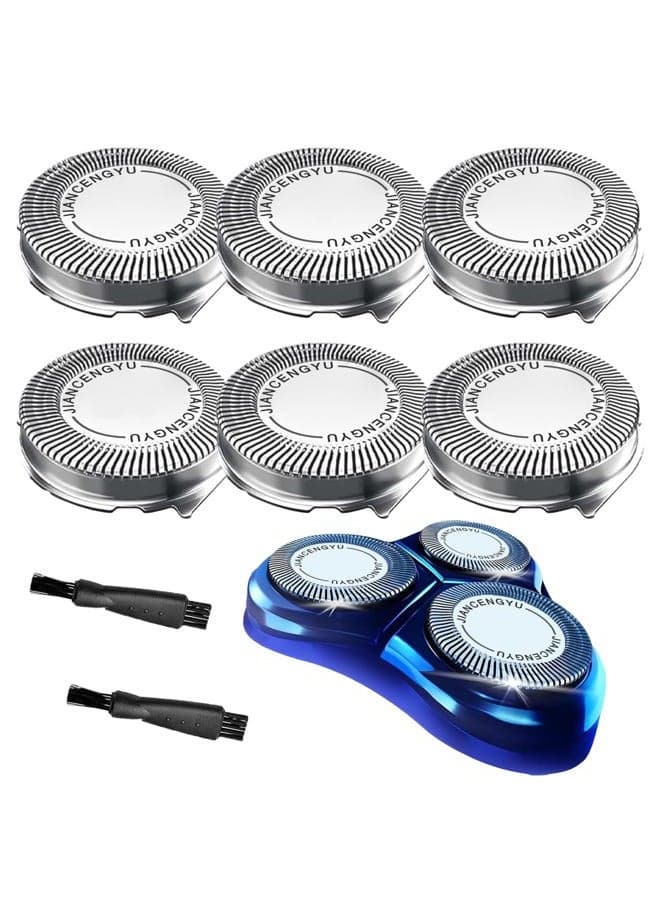 HQ8 Replacement Heads for Philips Norelco Aquatec Replacement Heads,HQ8 Heads for Philips Electric Razor Aquatec Shaver Hq8505 PT720 PT730 AT880 At830 AT810 AT815,OEM Upgraded HQ8 Blades,6Pack & Brush