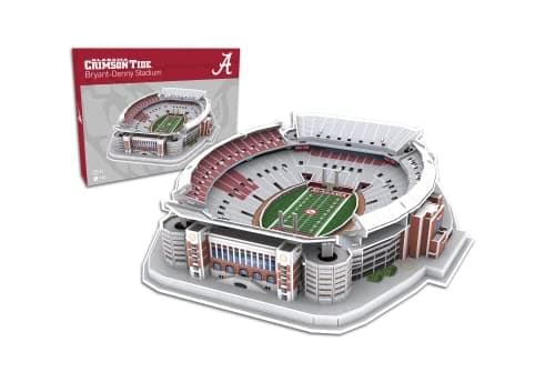 Pro Lion 3D Jigsaw Puzzle BryantDenny Stadium Construction Building Kits 139 Pieces Alabama Crimson Tide Football Gifts for Boys Adults Men Kids Aged 7 Puzzles Games Kit for Creative Fans