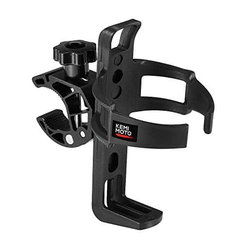 KEMIMOTO ATV Cup Holder Motorcycle Bottle Holder Universal Drink Holder with 0.6-1.56in Metal Clamp for20oz Bottle for Bike, Boat, Stroller, Walker, Wheelchair, Scooter, Golf Cart