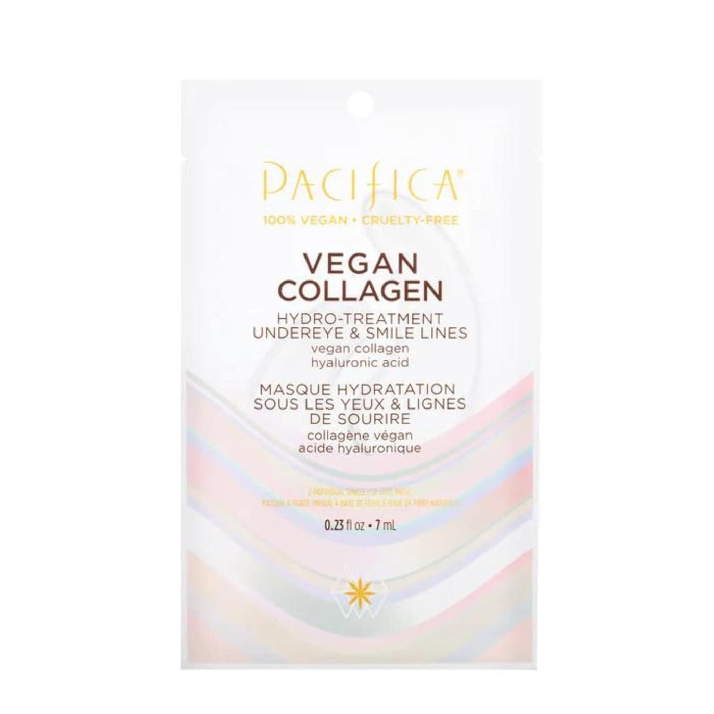 Pacifica Undereye Smile Mask Set Vegan Collagen Hydro Treatment with Hyaluronic Acid Hydrating for Dark Circles Dry Combination Skin Vegan CrueltyFree 2 Pieces