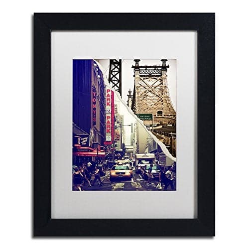 Trademark Fine Art NYC Traffic by Philippe Hugonnard Artwork, 11 by 14", White Matte/Black Frame