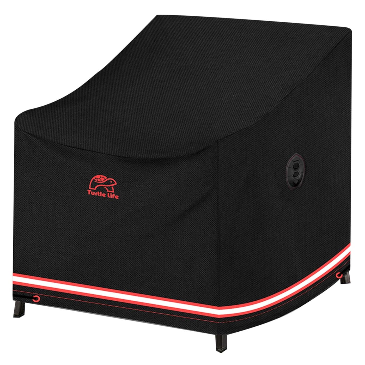 Turtle Life Patio Chair Cover Heavy Duty Durable Waterproof Outdoor Lawn Armchair Deep Single Sofa Cover AntiFading Cover for Chair Black 31 Wx 37 D x 30 H