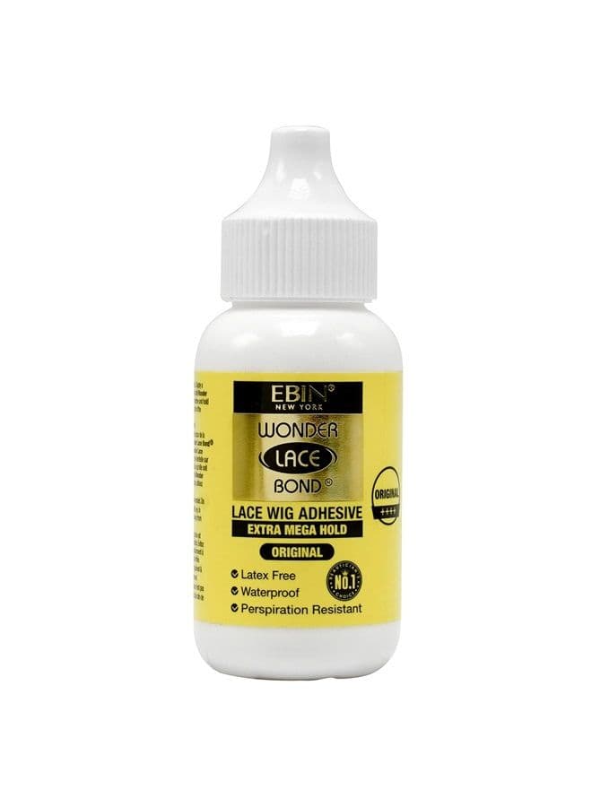 Wonder Lace Bond Extra Mega Hold 1.18oz - No Residue Improved Formula Easy to Apply Fast Drying Waterproof Latex Free Perspiration Resistant
