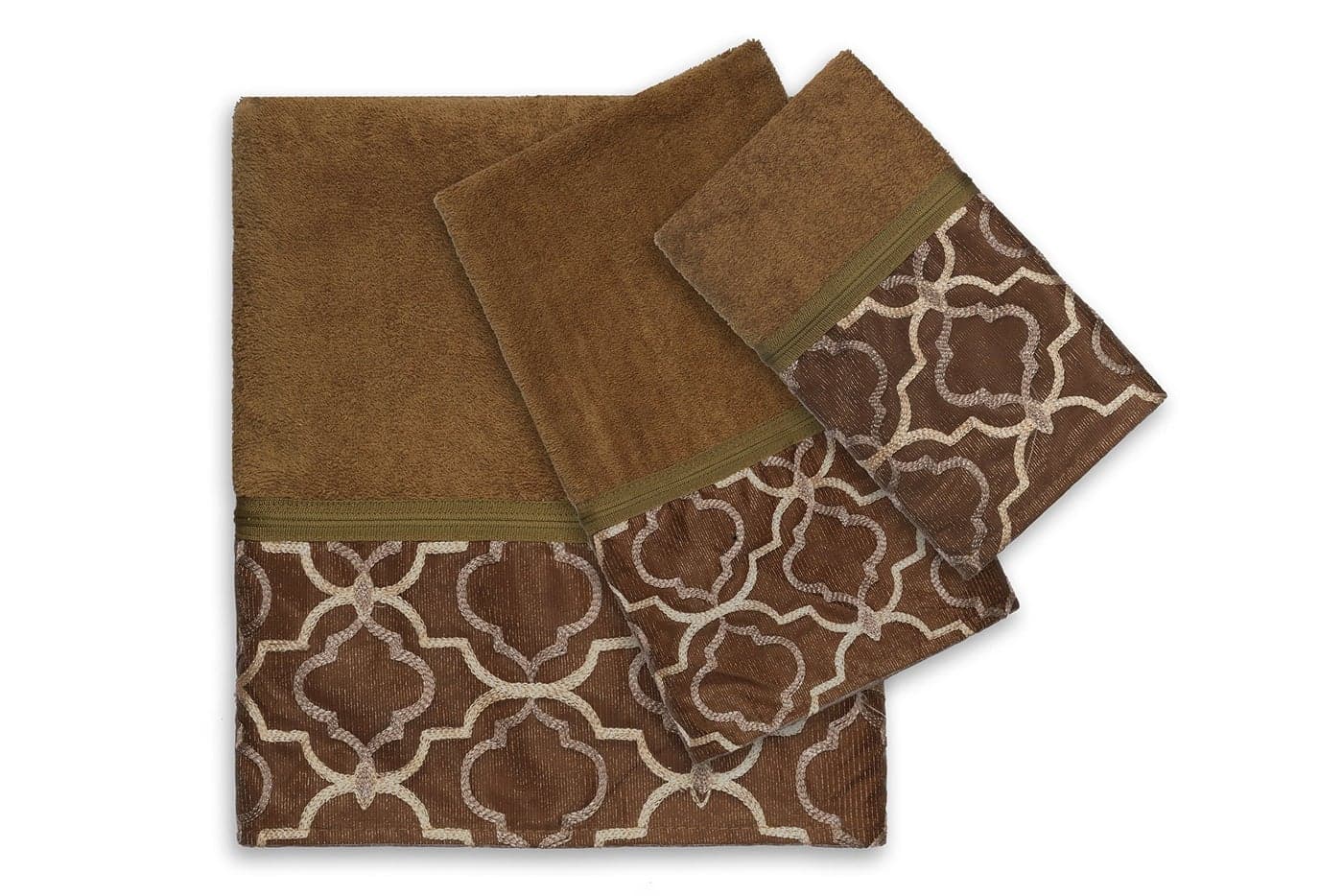 Popular Bath Bath Towels Spindle Collection 3Piece Set Gold