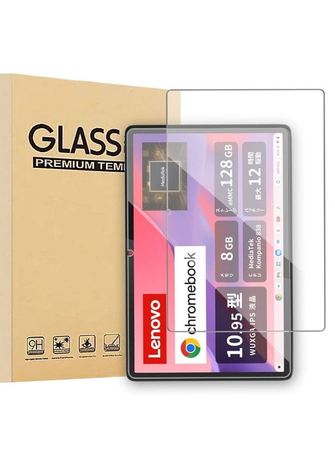 2 Pack Tempered Glass Screen Protector Compatible with Lenovo Chromebook Duet 11 2024 1095 Inch Tablet Scratch Resistant HD Anti Fall Display Guard