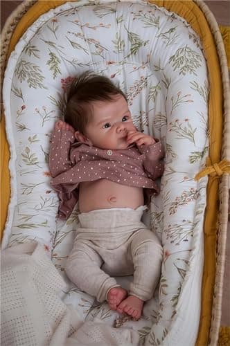 Zero Pam Full Silicone Reborn Baby Dolls 18 Inch Real Life Baby Dolls Silicone Full Body Anatomically Correct Babys Doll Girl Realistic Newborn Girl Lifelike Infant Dolls for Kids Gifts