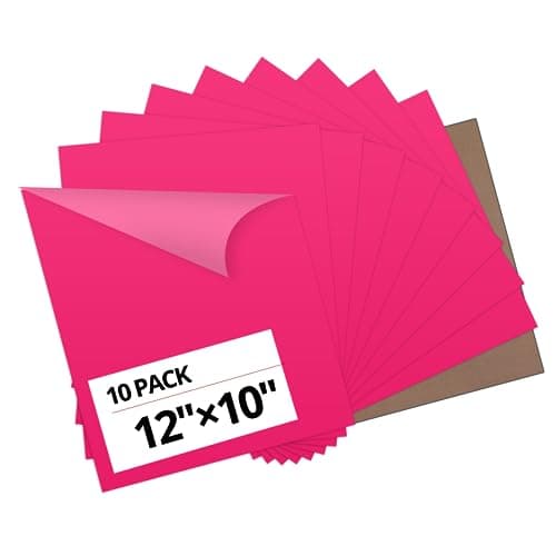 HTVRONT Pink Heat Transfer Vinyl Bundle 10 Pack 12 x 10 HTV Vinyl for TShirt Neon Pink Iron on Vinyl for All Cutting Machine or Heat Press Machine