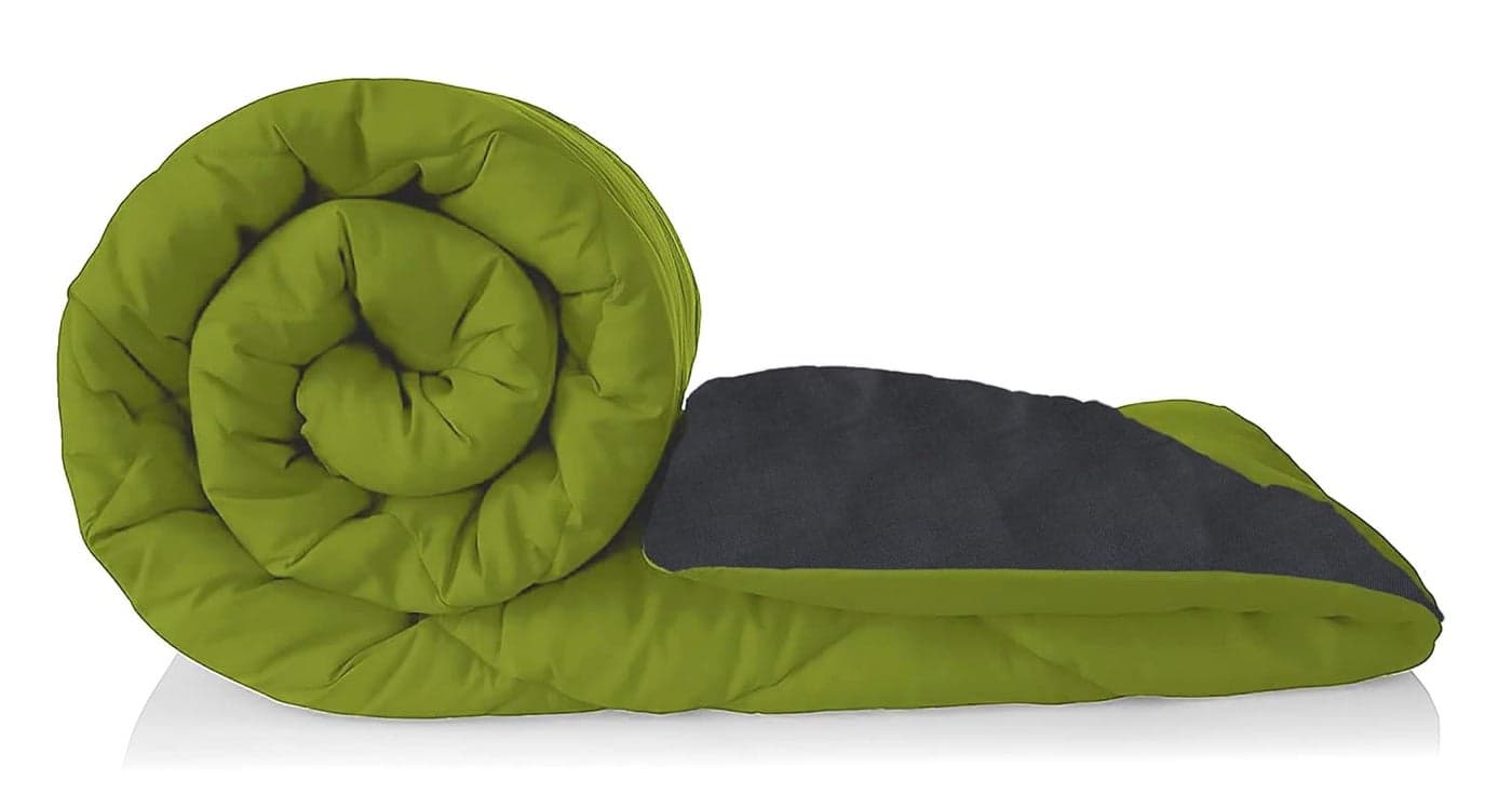 THE HOME TALK Cotton Duvet Blanket Bed Comforter Heavy Weight Polyester Filling Ultra Soft Single Bed All Weather Quilt AC Winter Blanket 60X90 INCH 200 GSM Green Grey