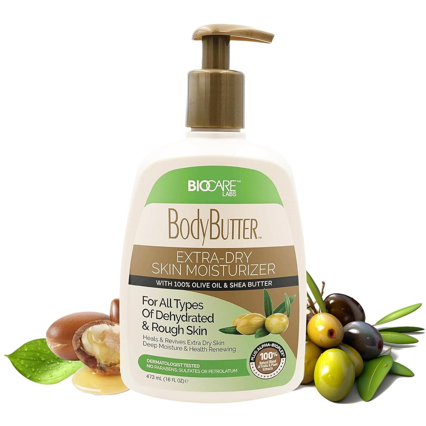 Biocare Labs Moisturizing Body Butter Body Cream With Natural Shea Butter Olive Oil and Vitamin E Instantly Penetrates and Deeply Renews Skin Lotion Designed For Dry Skin 16 OZ