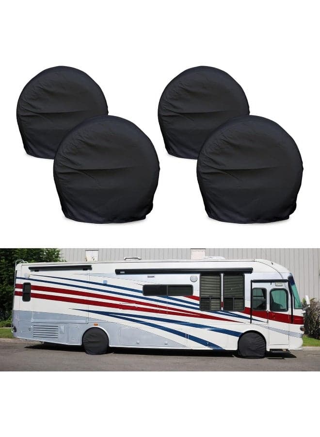 Leisure Coachworks Tire Covers for RV Wheel, Set of 4