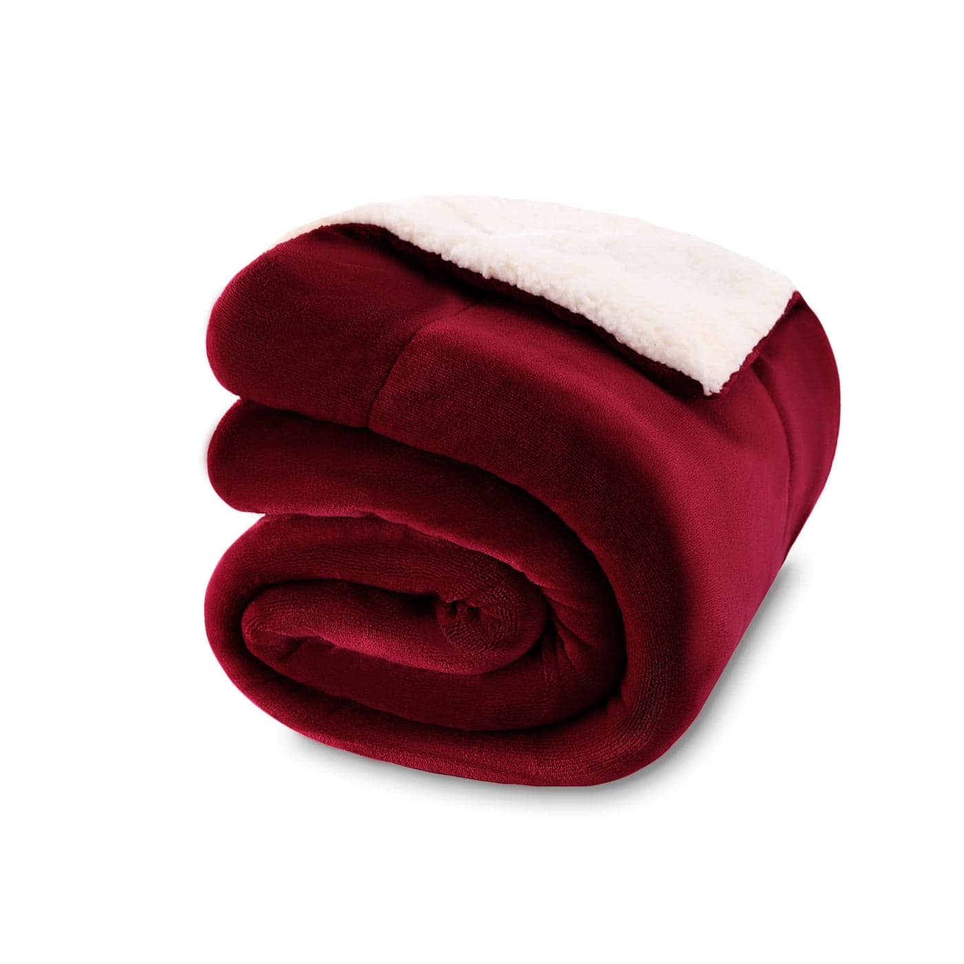NANPIPER Baby Sherpa BlanketWarm Toddler Throw BlanketSoft Newborn Fleece Blanket for Winter Wine Red30x40 inches