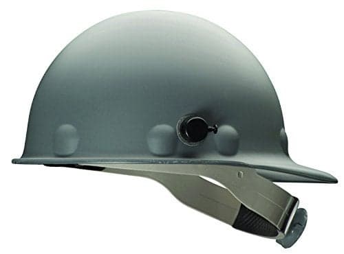 Fibre-Metal by Honeywell P2HNQRW09A000 Super Eight Fiber Glass Ratchet Cap Style Hard Hat with Quick-Lok, Grey, Medium