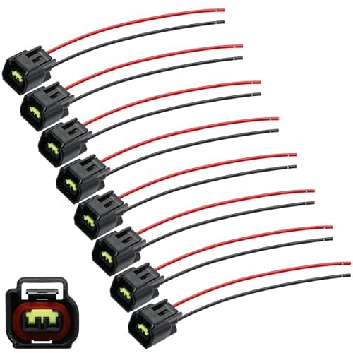 JAMIU Ignition Coil Connector Pigtail Harness Compatible with Ford 46L 54L 68L F150 F250 F350 Mustang Explorer Expedition Crown Victoria 8Pcs