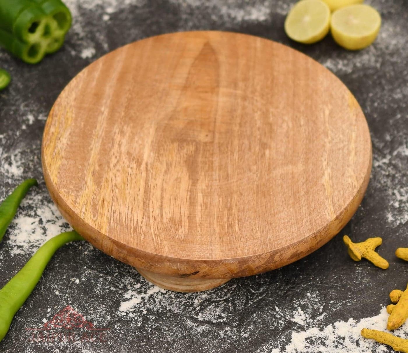 SHOPSIDEX Single Solid Wood Chakla for Home & Kitchen - Wooden Roti Maker Combo Pack (Solid Wood Chakla)