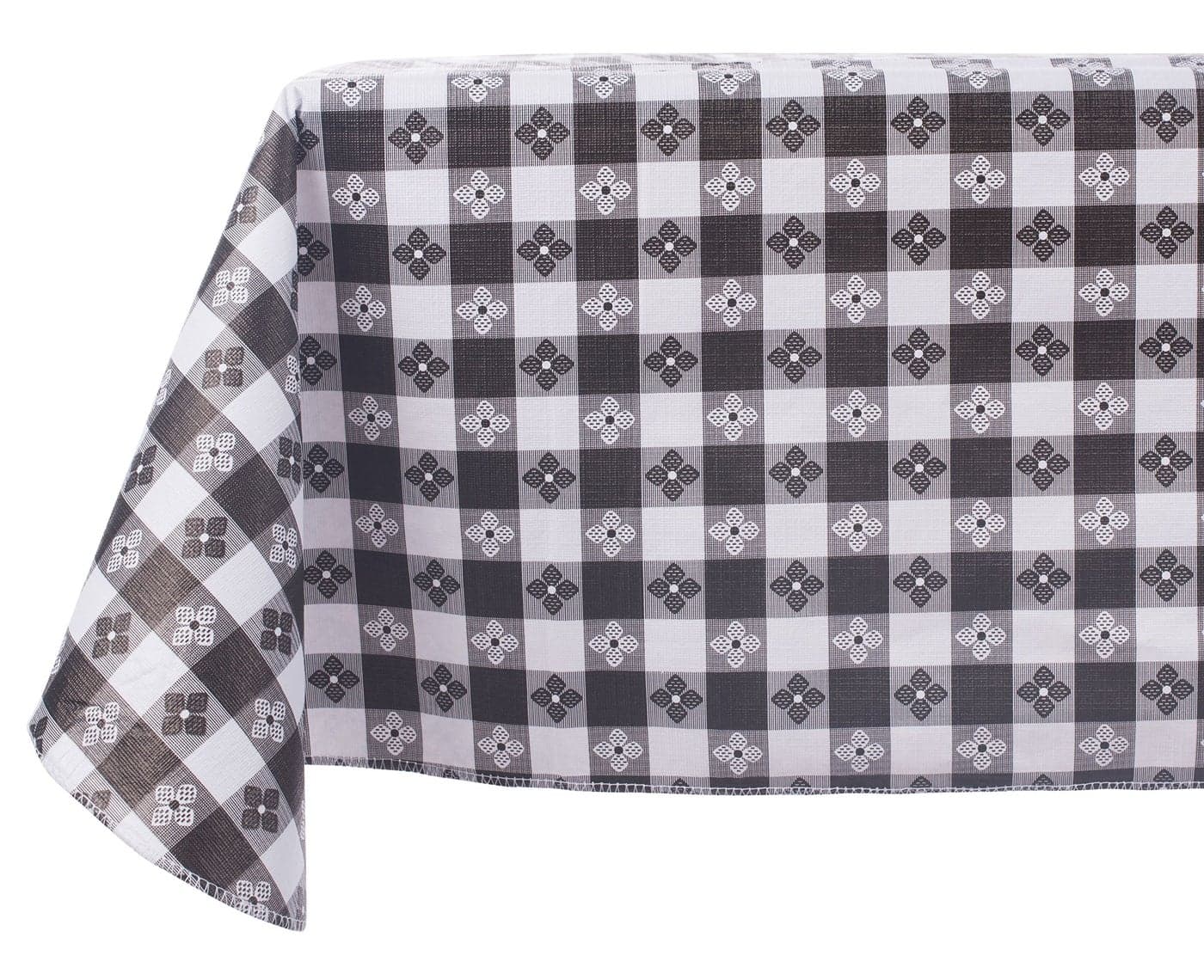 Yourtablecloth Checkered Vinyl Tablecloth with Flannel Backing for Restaurants Picnics Bistros Indoor and Outdoor Dining Green and White 52X70 RectangleOblong