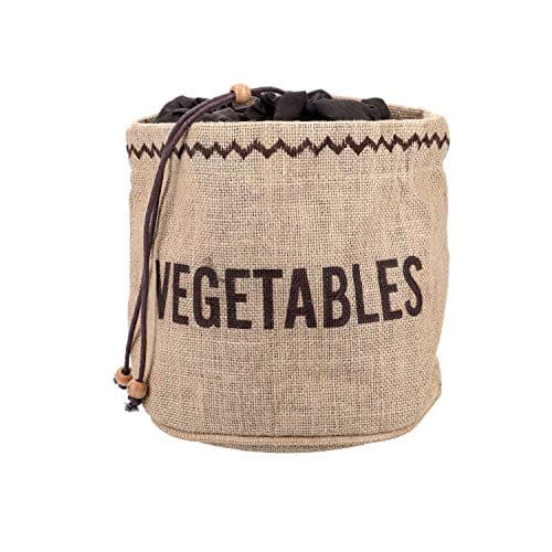 Natural Elements KitchenCraft Vegetable Storage Bag, Hessian, Brown, 20 x 20cm